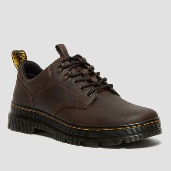 Dr. Marten Shoes - Dr. Marten's / Reeder Crazy Horse Leather Utility Shoes / Stylish Docs Lace Up